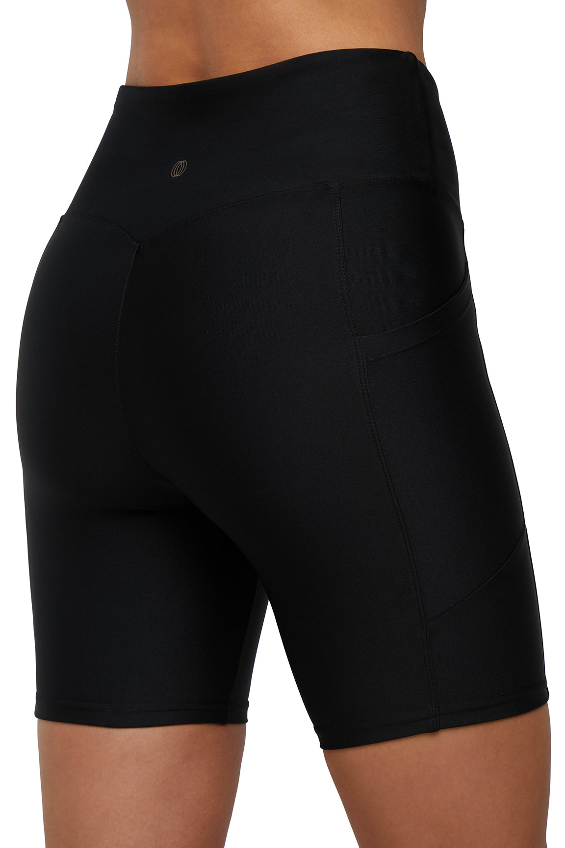 Balance Collection 2 Pack Ariana High Rise Side Pocket Bermuda, alternate angle view, showing visible design features and texture of the soft knit..