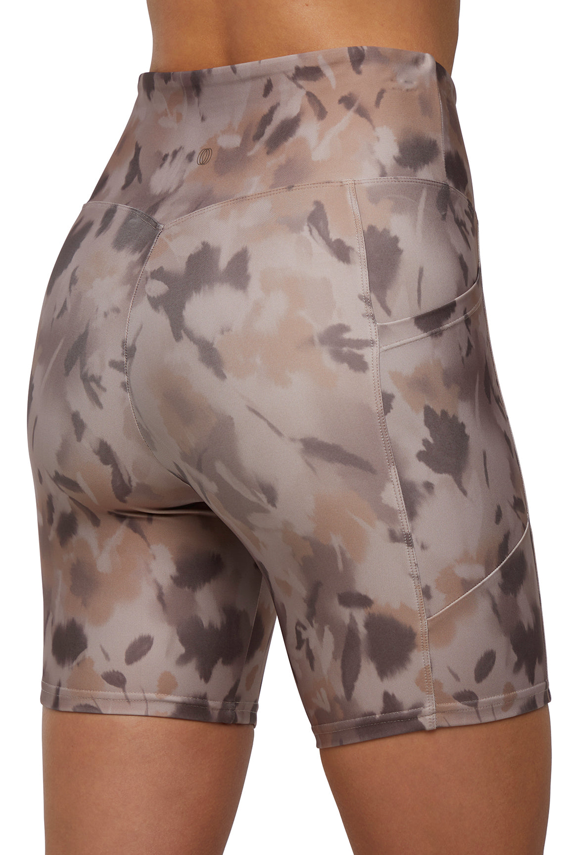 Balance Collection 2 Pack Ariana High Rise Side Pocket Bermuda, back view, showing visible design features and texture of the soft knit fabric..