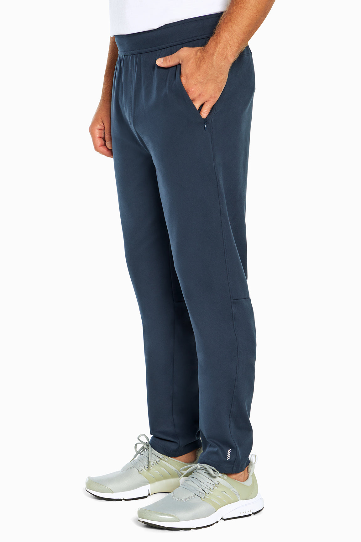 Balance Collection For Men Commuter Pant, front view, showing visible design features and texture of the durable stretch fabric..