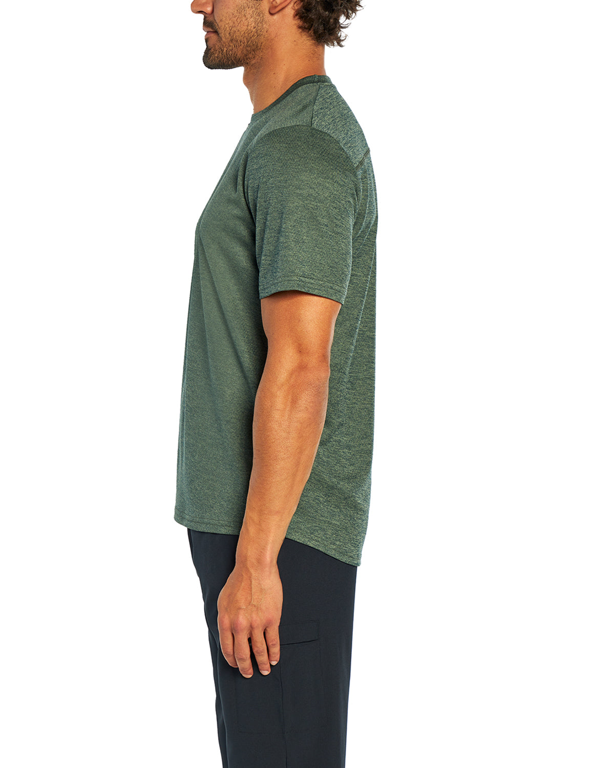 Balance Collection For Men Base Tee, alternate angle view, showing visible design features and texture of the soft knit fabric..