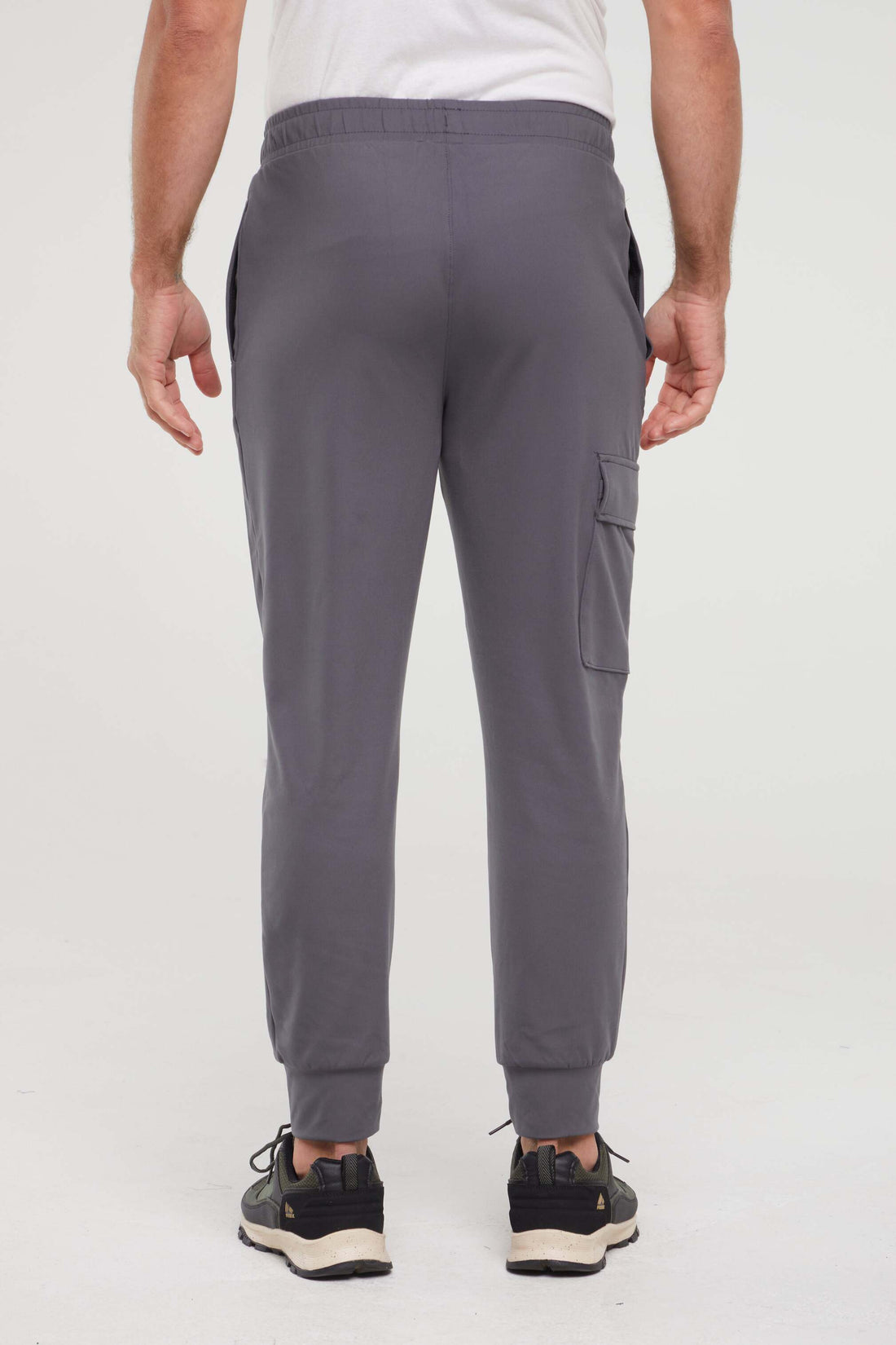 Balance Collection For Men Benjamin Jogger, side view showing pocket placement, showing visible design features and texture of the soft knit fabric..