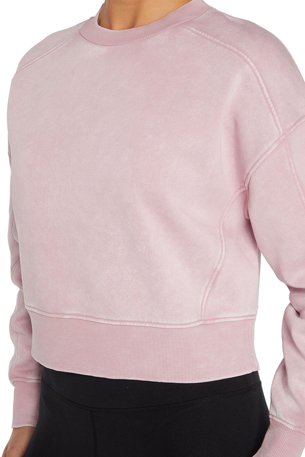 Balance Collection Max Sweatshirt, alternate angle view, showing visible design features and texture of the soft knit fabric..