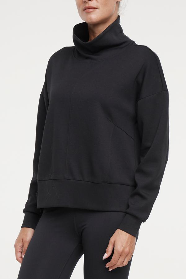 Sage Knit Pullover, alternate angle view, showing visible design features and texture of the soft knit fabric..