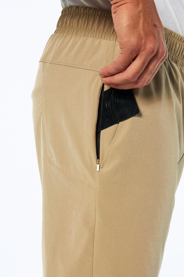 Balance Collection For Men Carson Short, back view, showing visible design features and texture of the soft knit fabric..