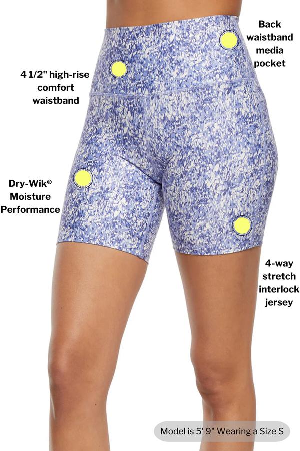 Fia Bermuda Short, alternate angle view, showing visible design features and texture of the soft knit fabric..