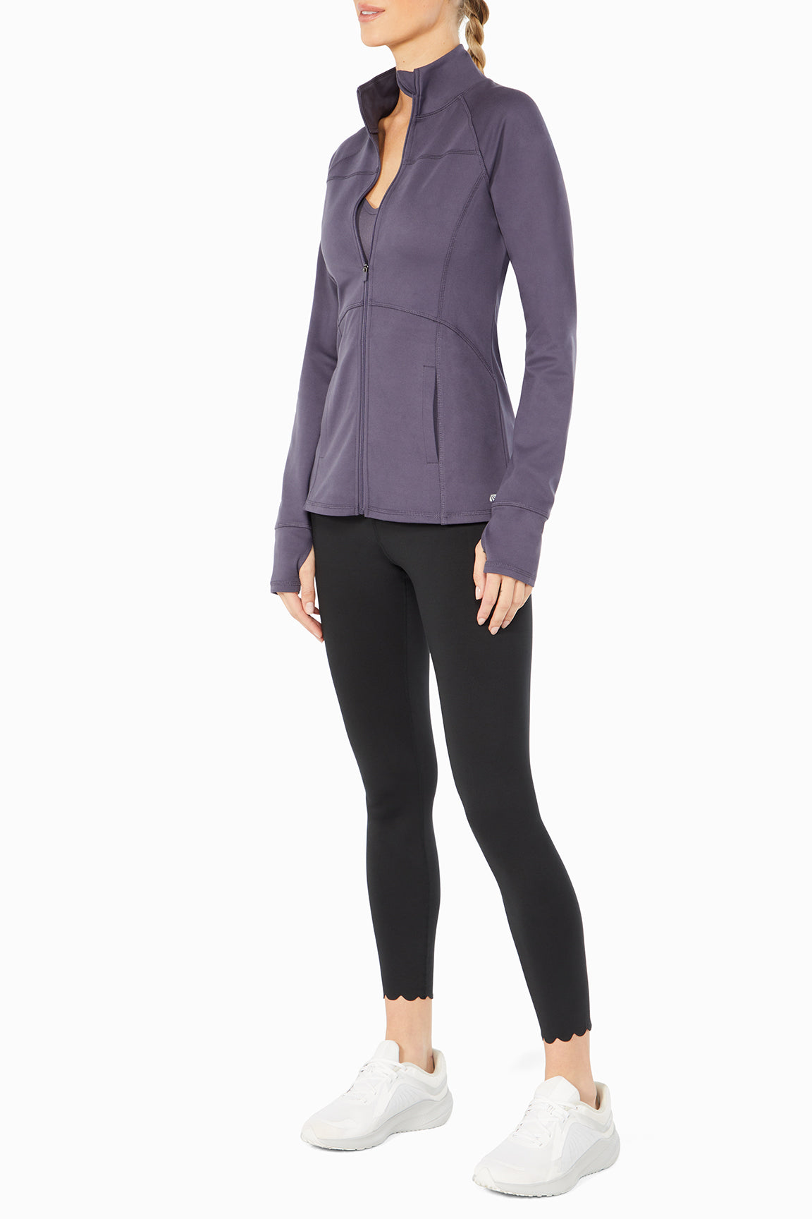 Revival Jacket, alternate angle view, showing visible design features and texture of the smooth woven fabric..