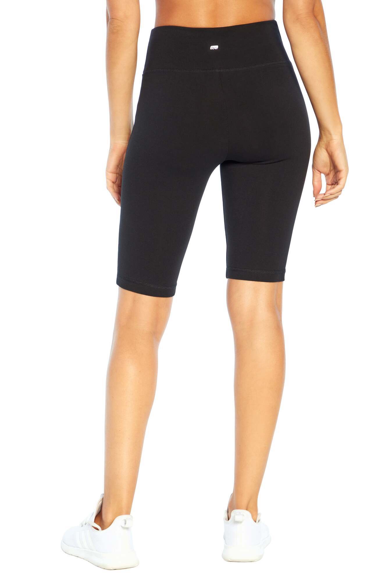 Becca Tummy Control Bermuda Shorts, alternate angle view, showing visible design features and texture of the soft knit fabric..
