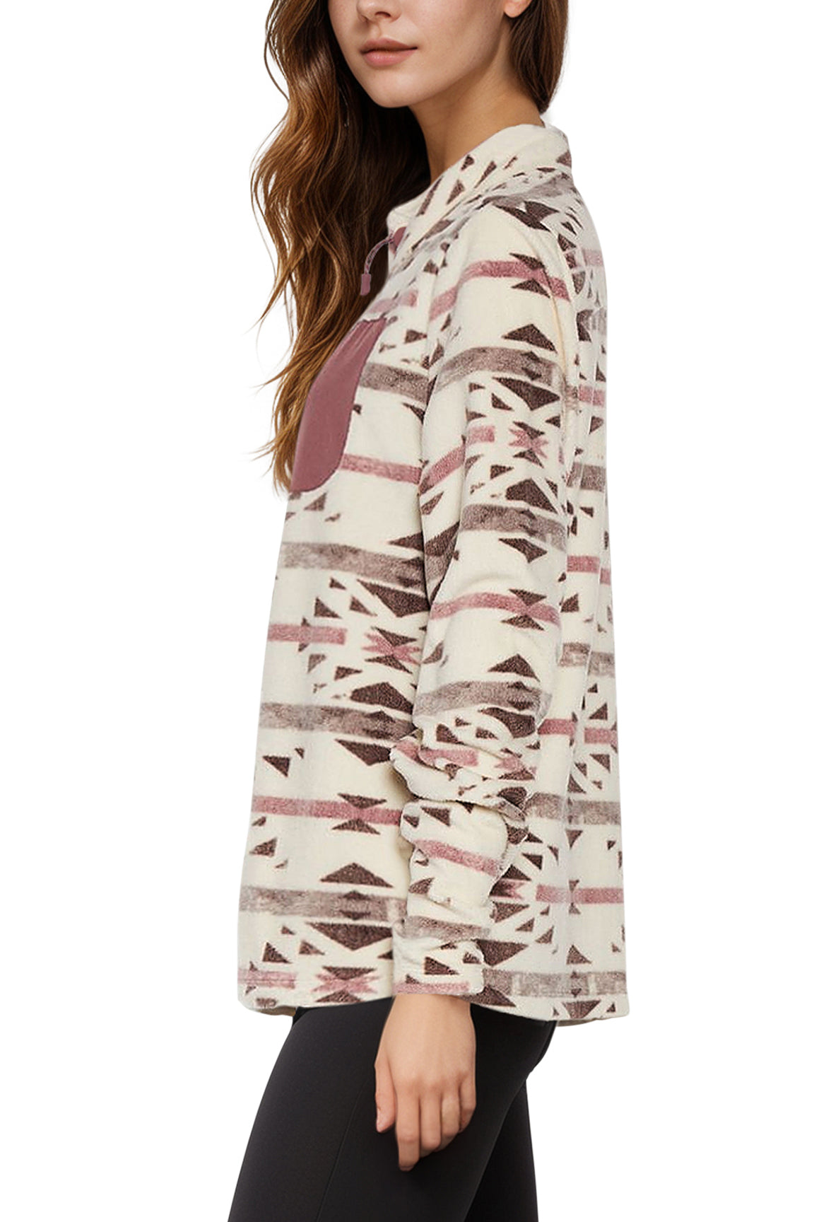 Treeline Fleece Jacket, alternate angle view, showing visible design features and texture of the smooth woven fabric..