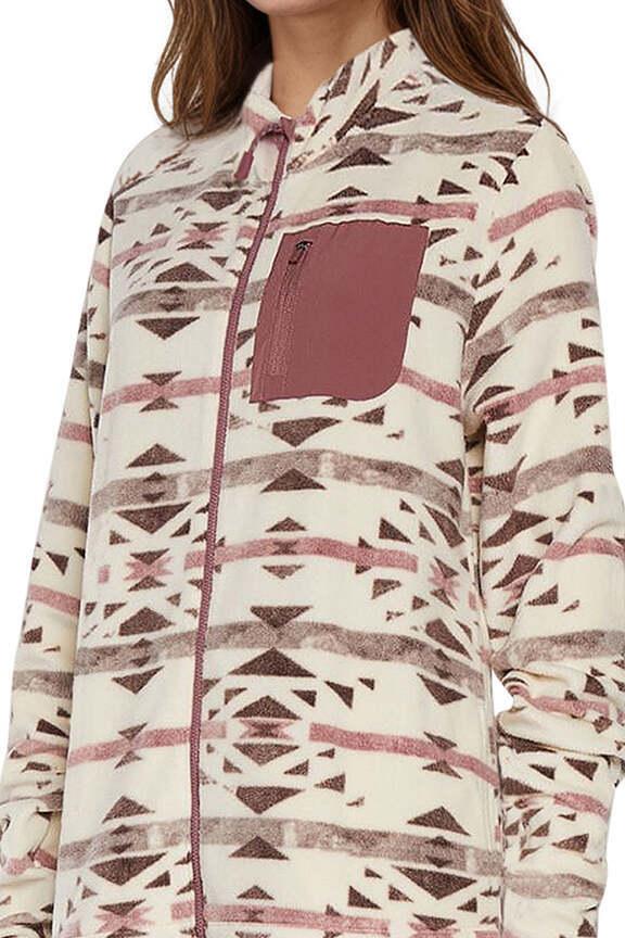 Treeline Fleece Jacket, back view, showing visible design features and texture of the smooth woven fabric..