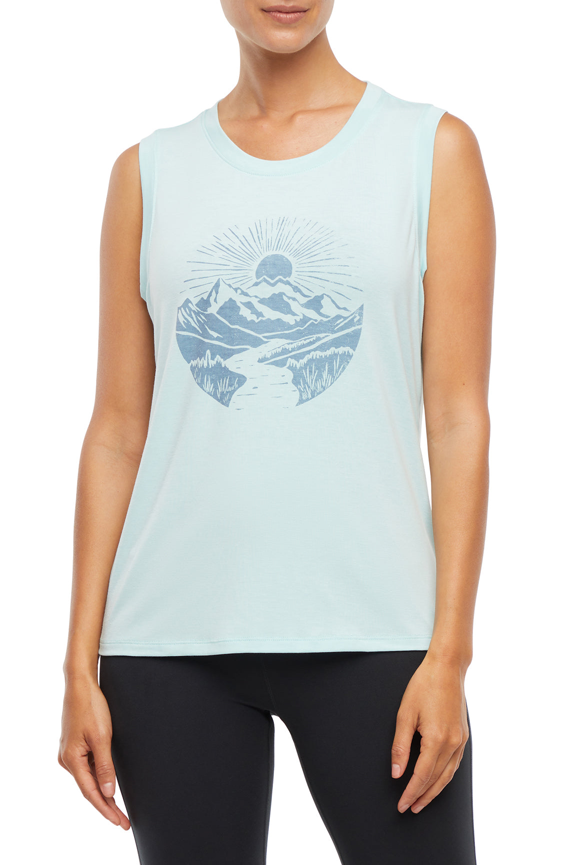 Ana Tank, alternate angle view, showing visible design features and texture of the soft knit fabric..