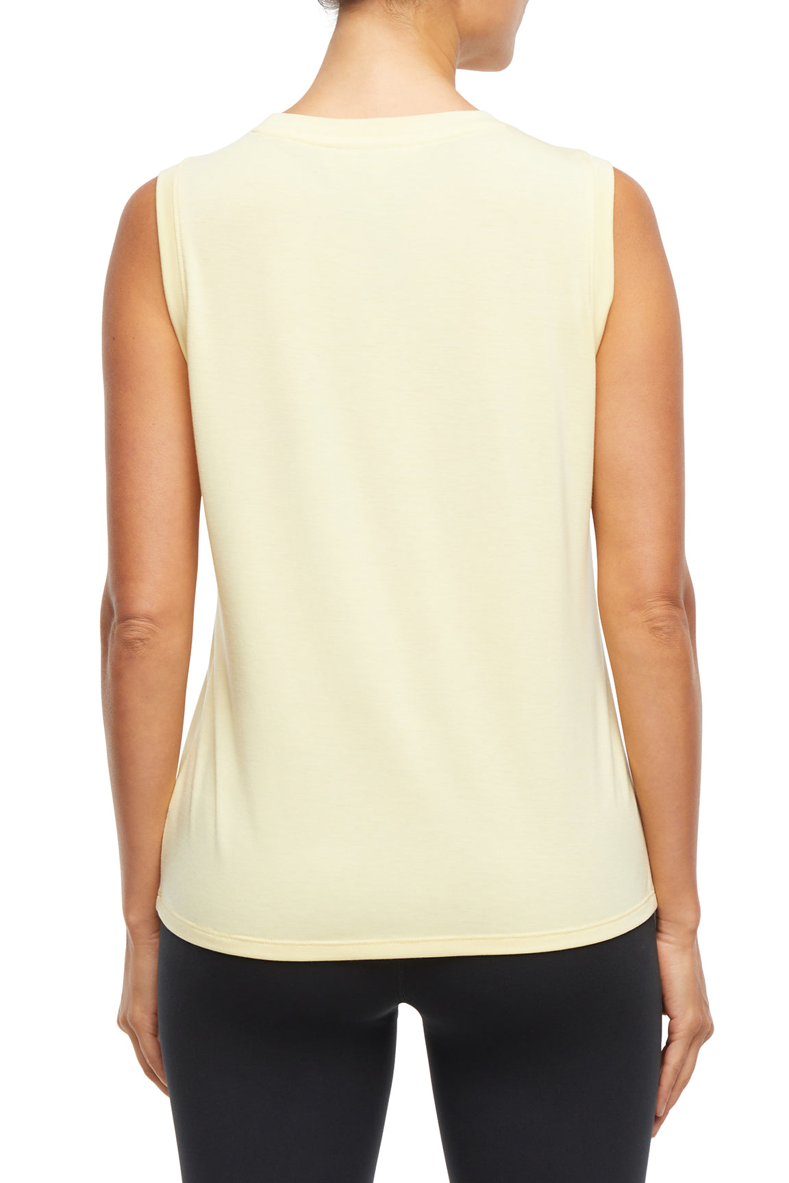 Ana Tank, side view showing pocket placement, showing visible design features and texture of the soft knit fabric..