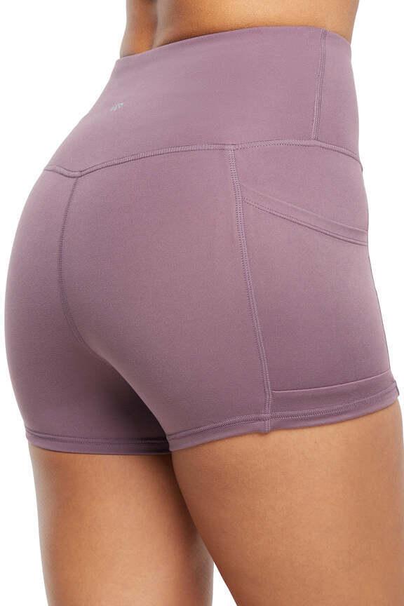 Becca Hottie Short, alternate angle view, showing visible design features and texture of the soft knit fabric..