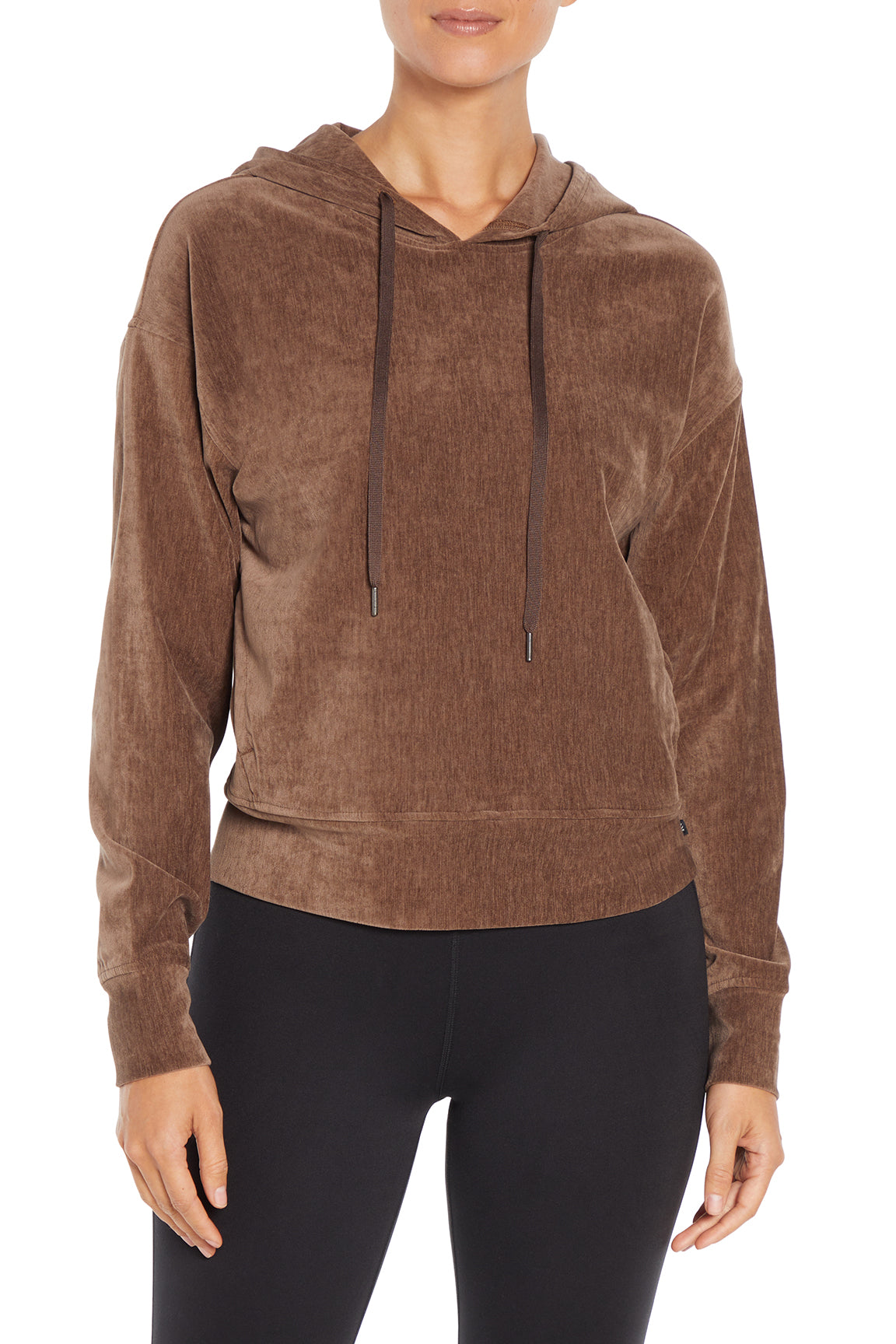Ruth Hoodie, alternate angle view, showing visible design features and texture of the soft fleece fabric..