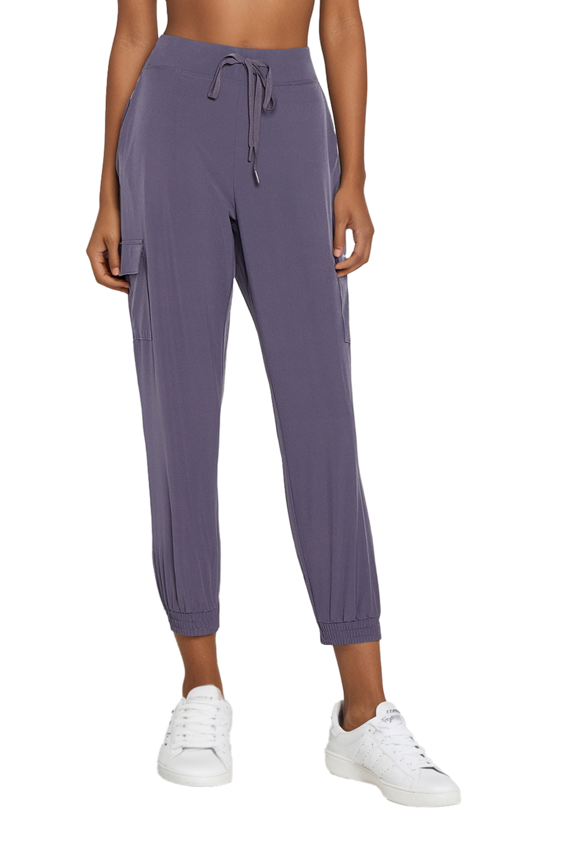 Emma Jogger, close-up view of fabric and stitching, showing visible design features and texture of the soft knit fabric..