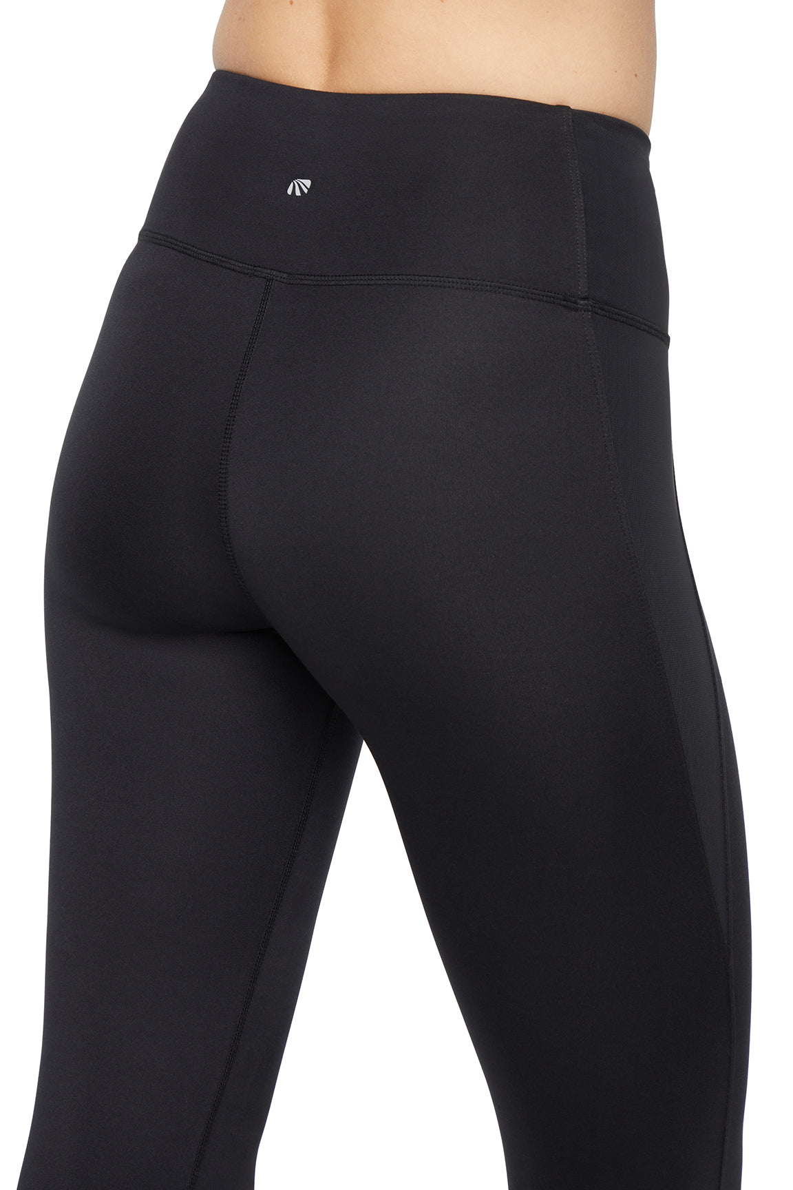 Annie Mesh Tight Ankle Legging, alternate angle view, showing visible design features and texture of the stretch knit fabric..