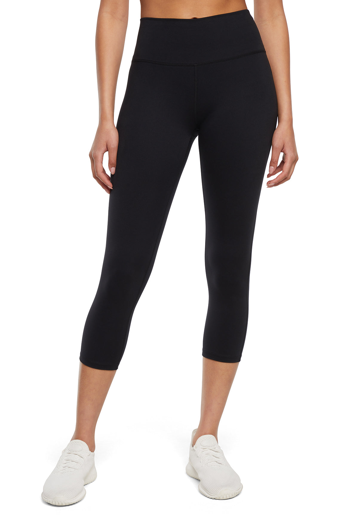 Fia Mid Calf Capri, alternate angle view, showing visible design features and texture of the soft knit fabric..