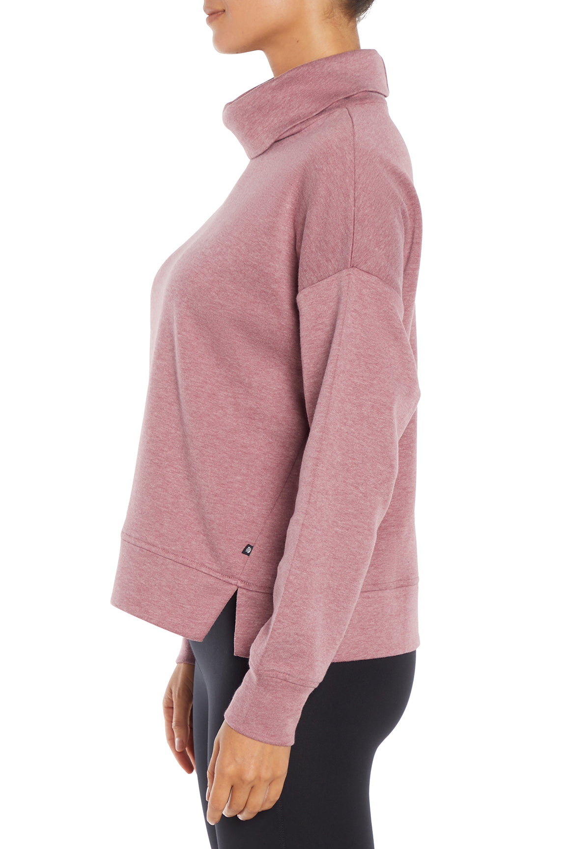 Alana Pullover, alternate angle view, showing visible design features and texture of the soft knit fabric..