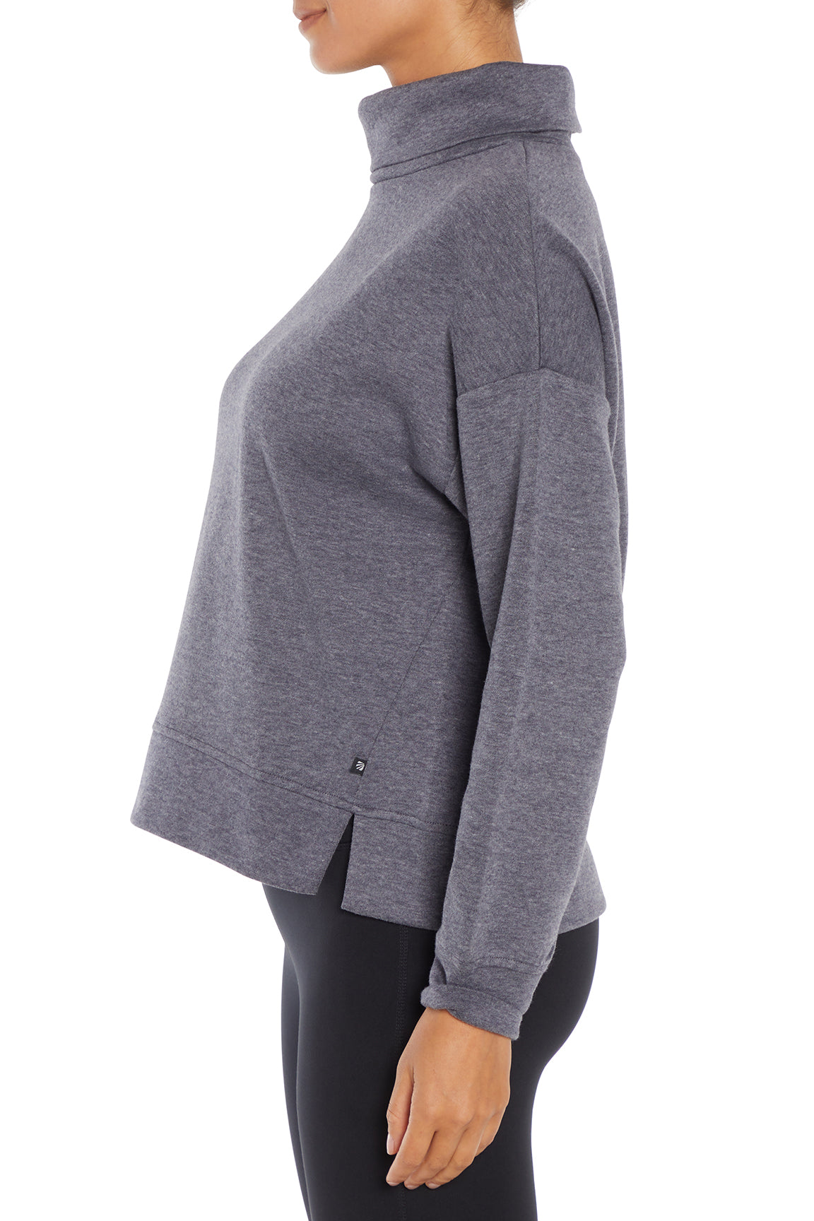 Alana Pullover, alternate angle view, showing visible design features and texture of the soft knit fabric..