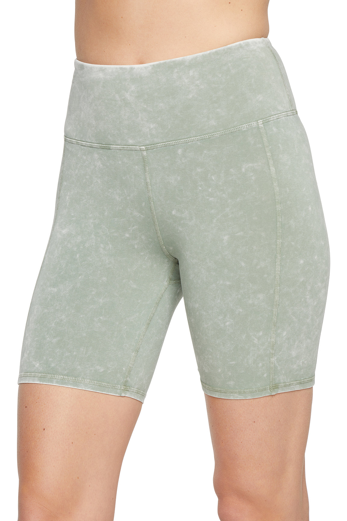 Cora Bermuda, alternate angle view, showing visible design features and texture of the soft knit fabric..
