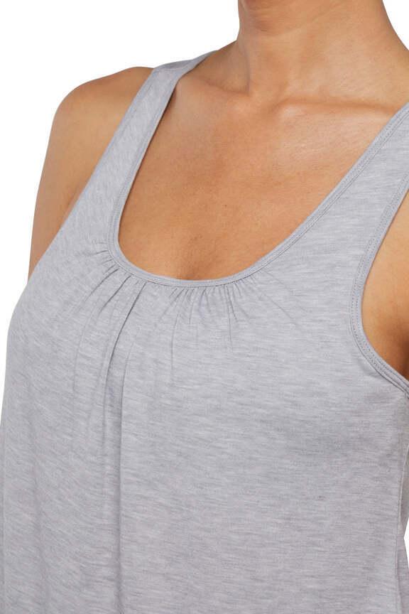 Anaya 2-Layer Tank, alternate angle view, showing visible design features and texture of the soft knit fabric..