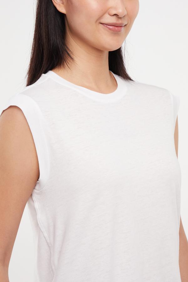 Leona Short Sleeve Top, back view, showing visible design features and texture of the soft knit fabric..