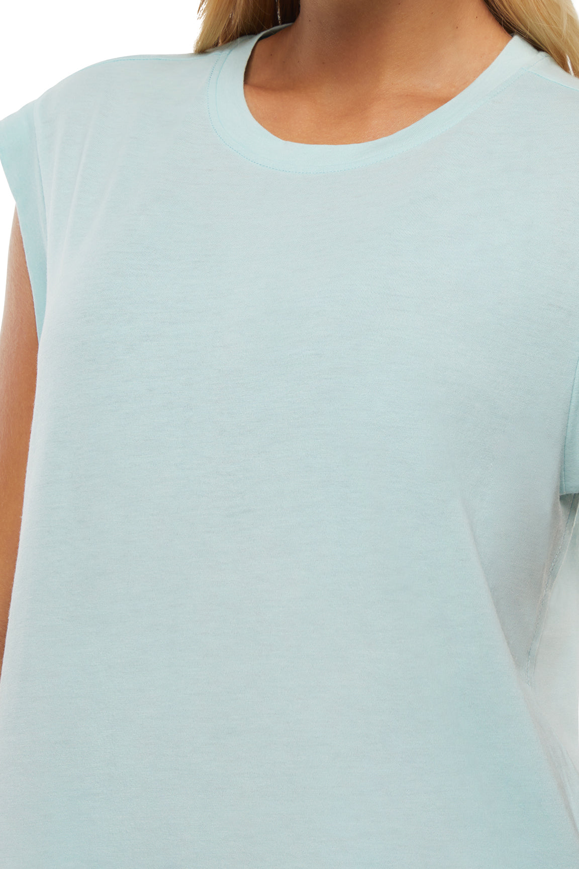 Leona Short Sleeve Top, alternate angle view, showing visible design features and texture of the soft knit fabric..