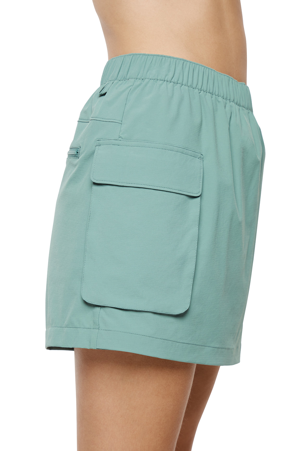 Amelia Skort, side view showing pocket placement, showing visible design features and texture of the soft knit fabric..