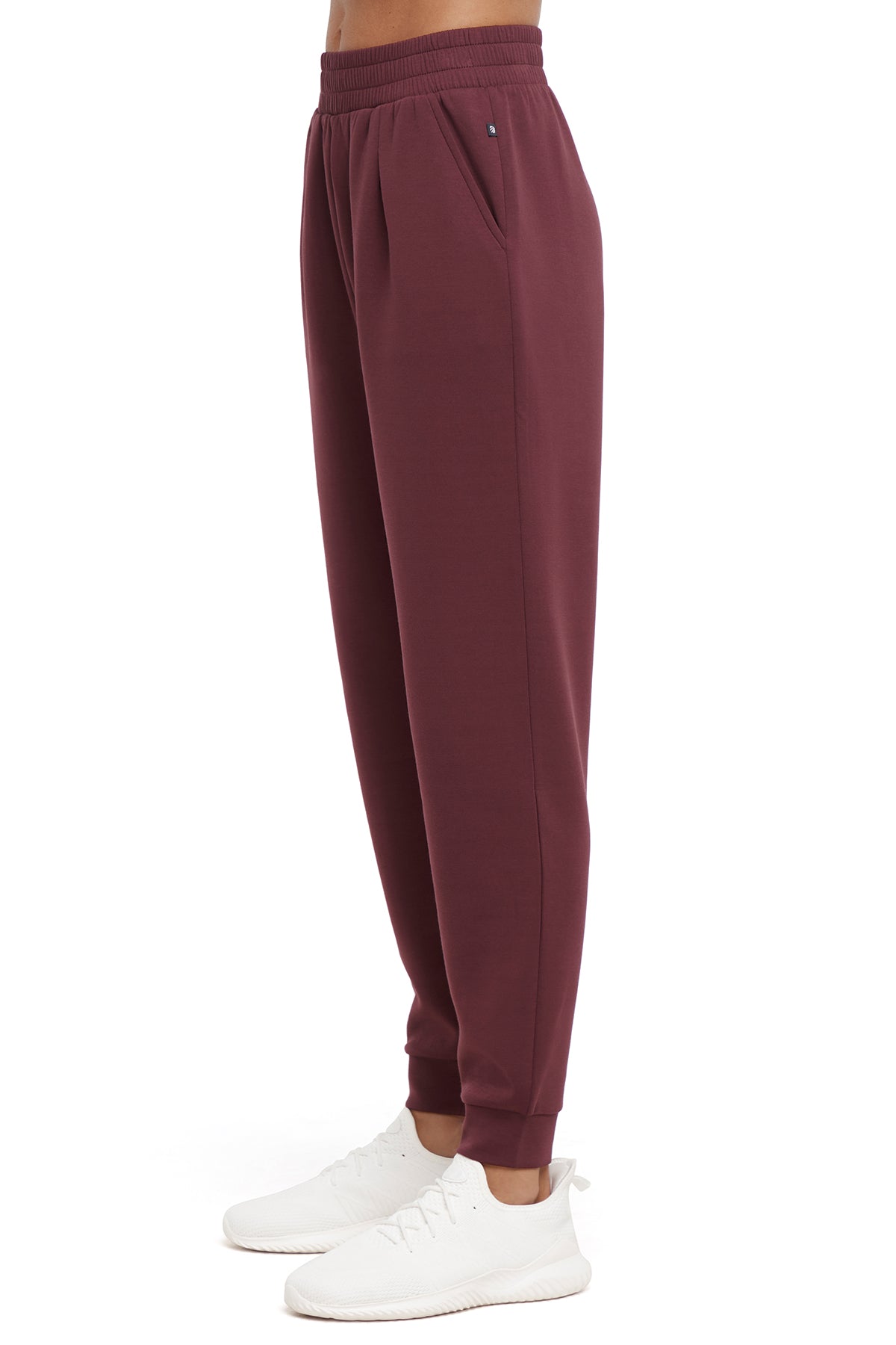 Sage Jogger, alternate angle view, showing visible design features and texture of the soft knit fabric..