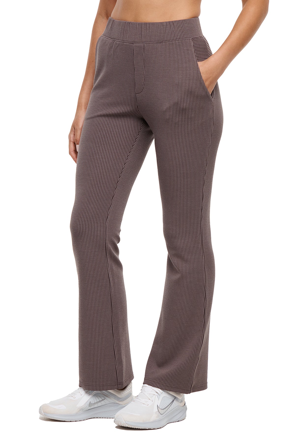 Paige Bootcut Pant, alternate angle view, showing visible design features and texture of the durable stretch fabric..