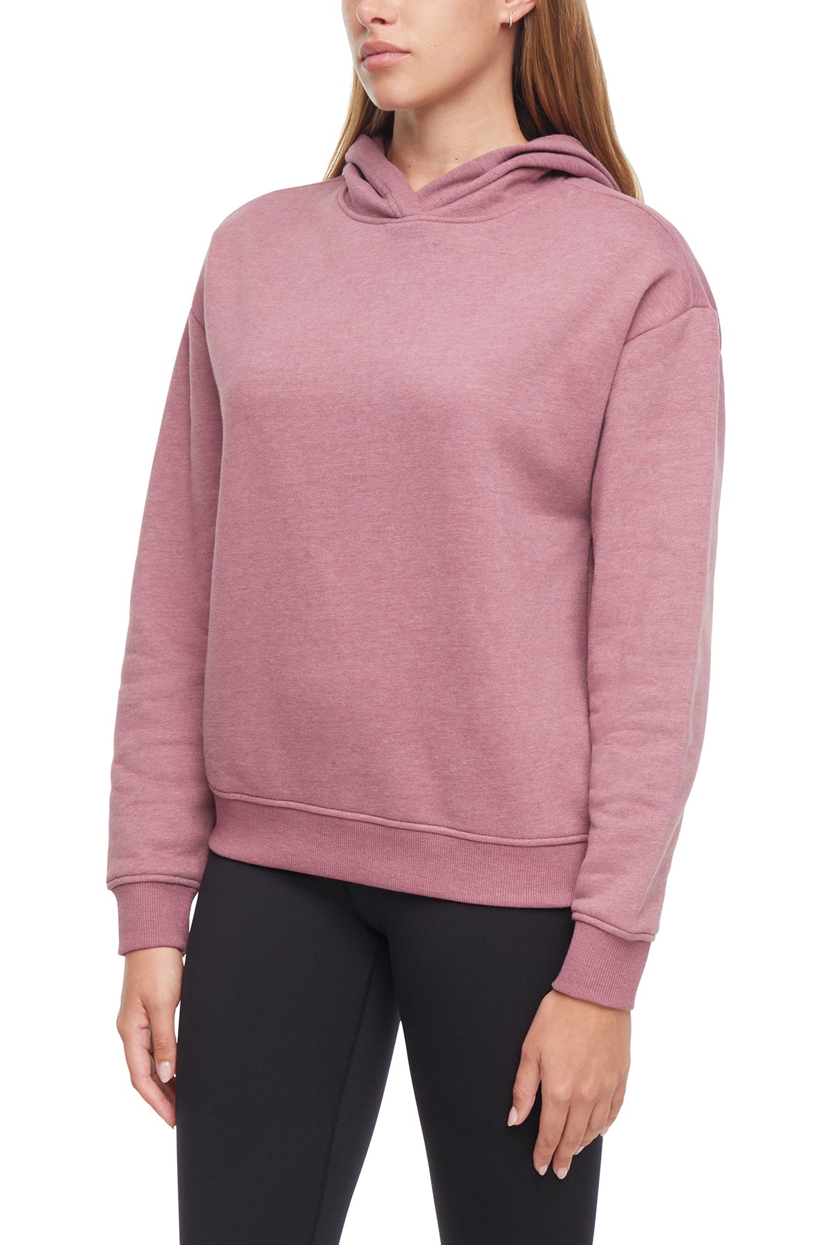 Camila Hoodie, alternate angle view, showing visible design features and texture of the soft fleece fabric..