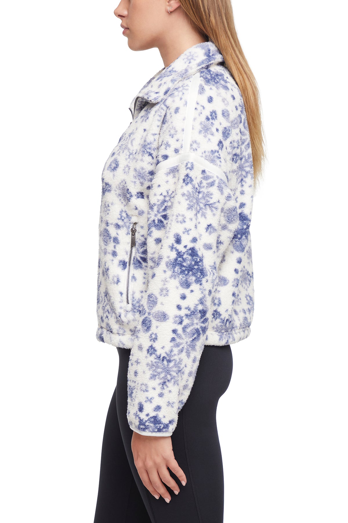 Blair Sherpa Jacket, alternate angle view, showing visible design features and texture of the smooth woven fabric..