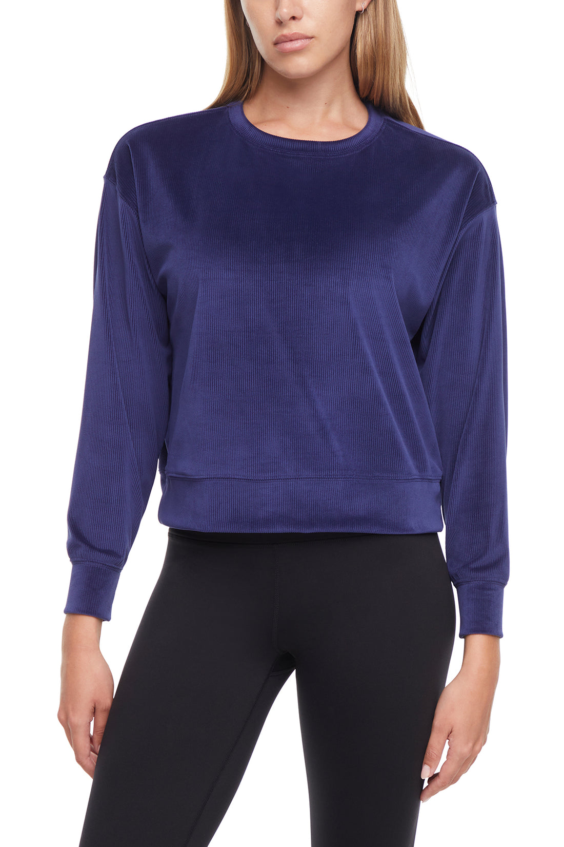Stormi Sweatshirt, front view, showing visible design features and texture of the soft knit fabric..
