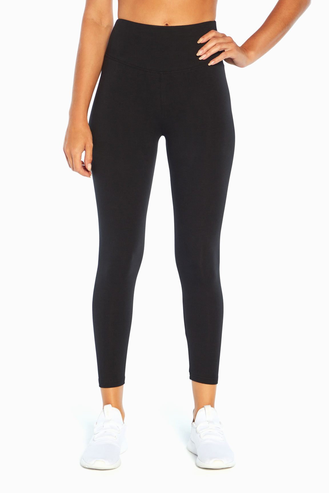 Carrie Tummy Control Mid Calf Capri, alternate angle view, showing visible design features and texture of the soft knit fabric..