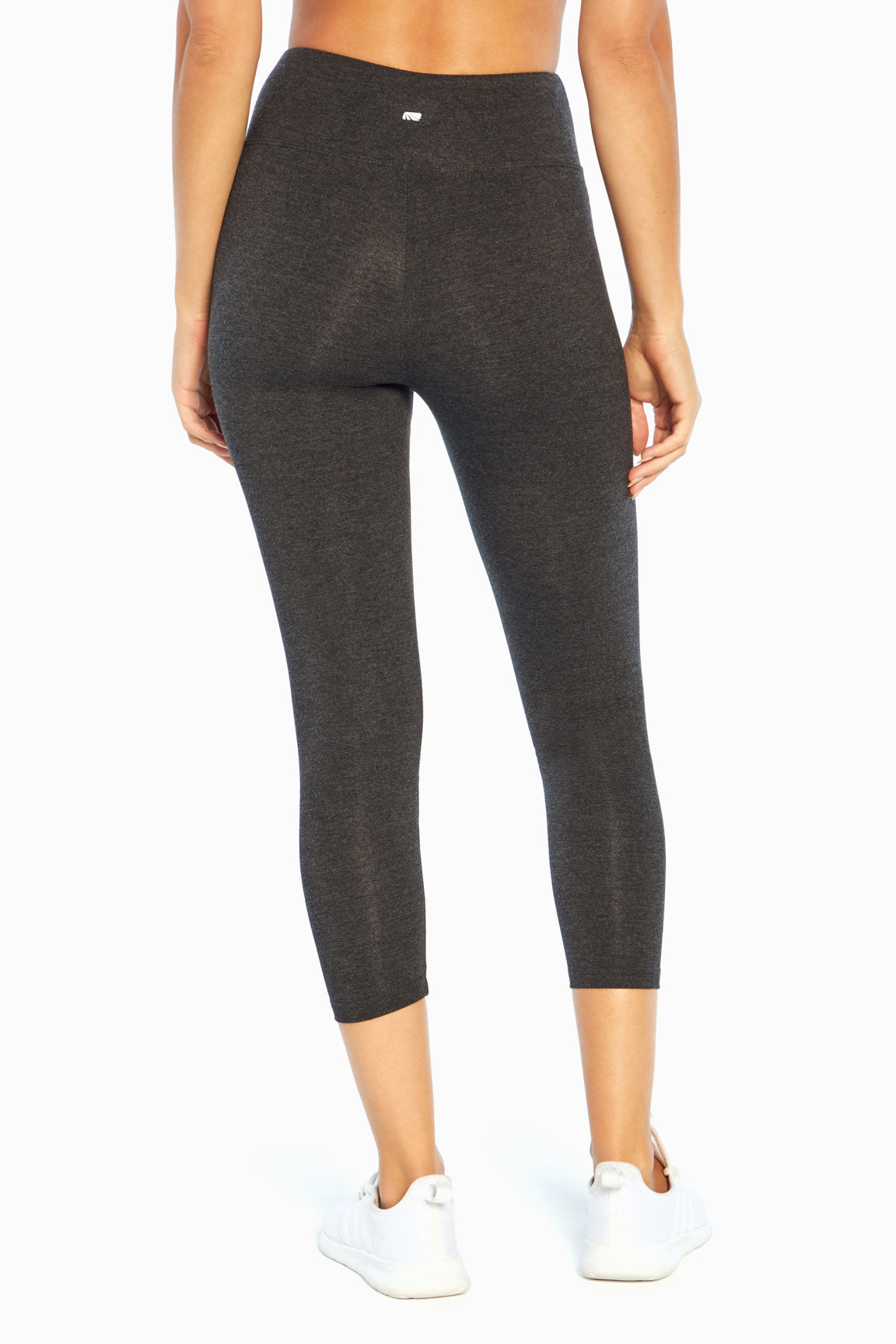 Carrie Tummy Control Mid Calf Capri, alternate angle view, showing visible design features and texture of the soft knit fabric..