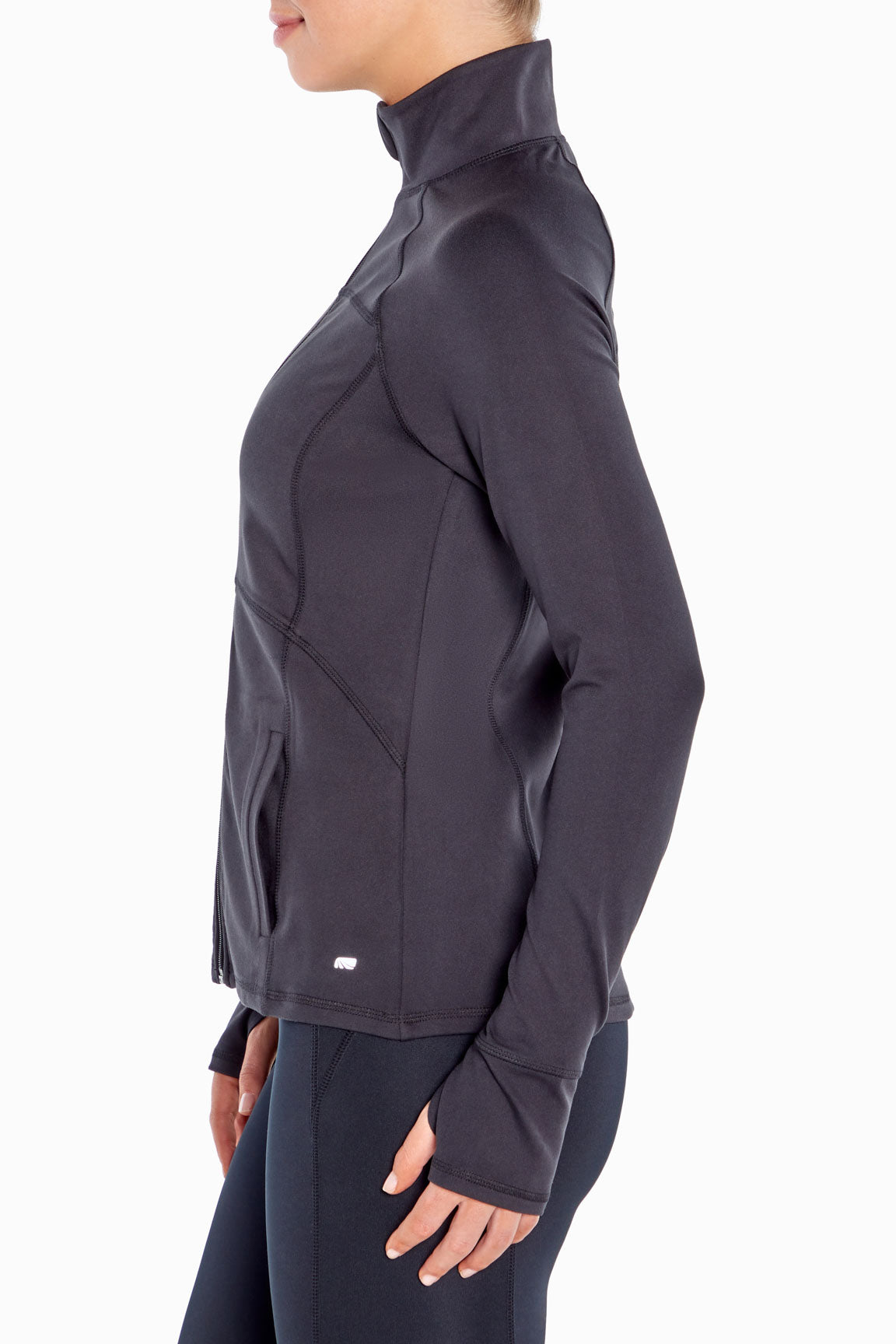 Revival Jacket, alternate angle view, showing visible design features and texture of the smooth woven fabric..