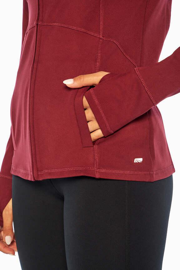 Revival Jacket, alternate angle view, showing visible design features and texture of the smooth woven fabric..