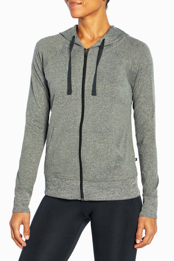 Mona Jacket, alternate angle view, showing visible design features and texture of the smooth woven fabric.