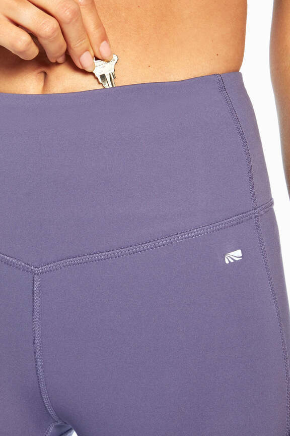 Contour Ankle Legging, alternate angle view, showing visible design features and texture of the stretch knit fabric..