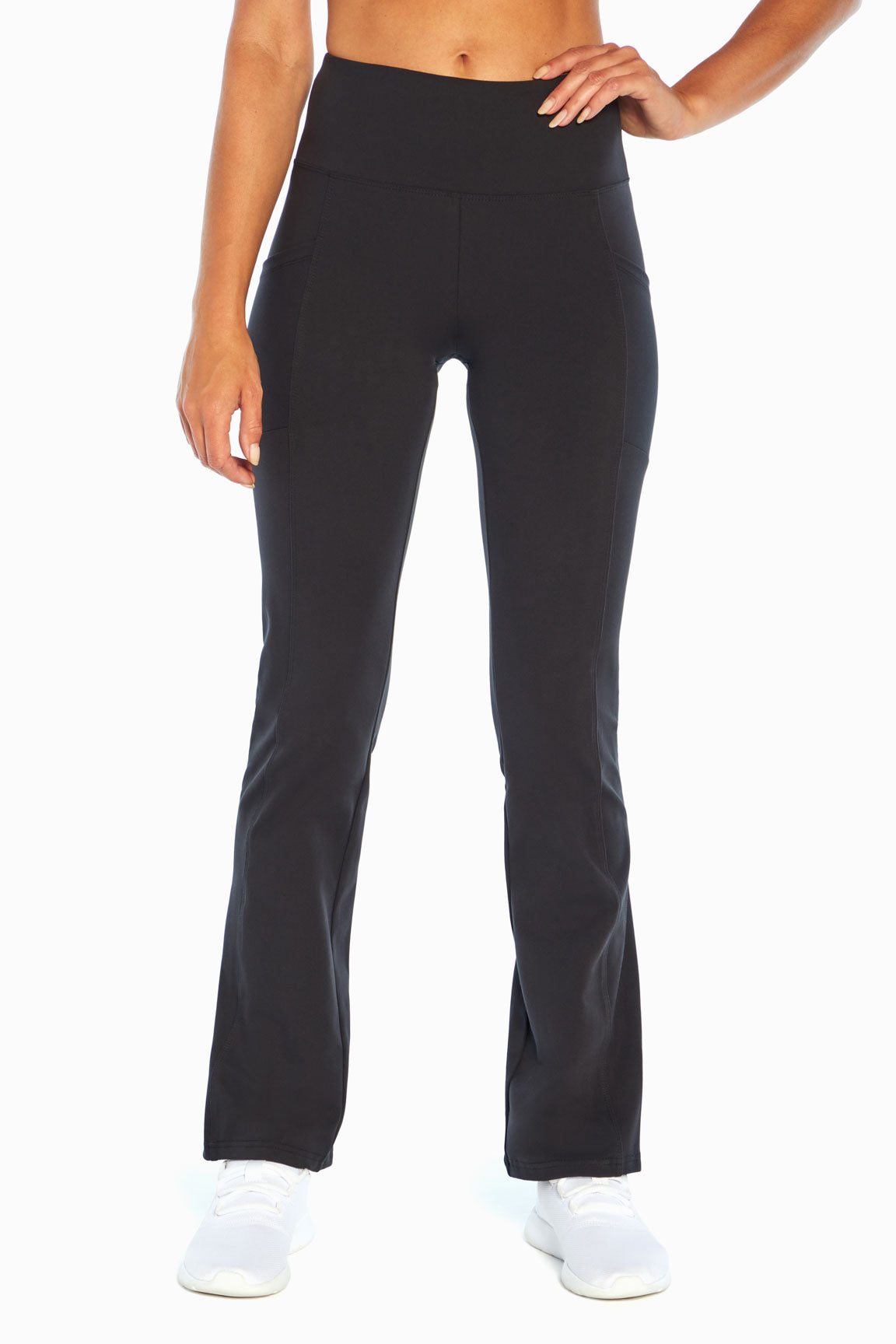 Eclipse Side Pocket Tummy Control Yoga Pant, alternate angle view, showing visible design features and texture of the durable stretch fabric..