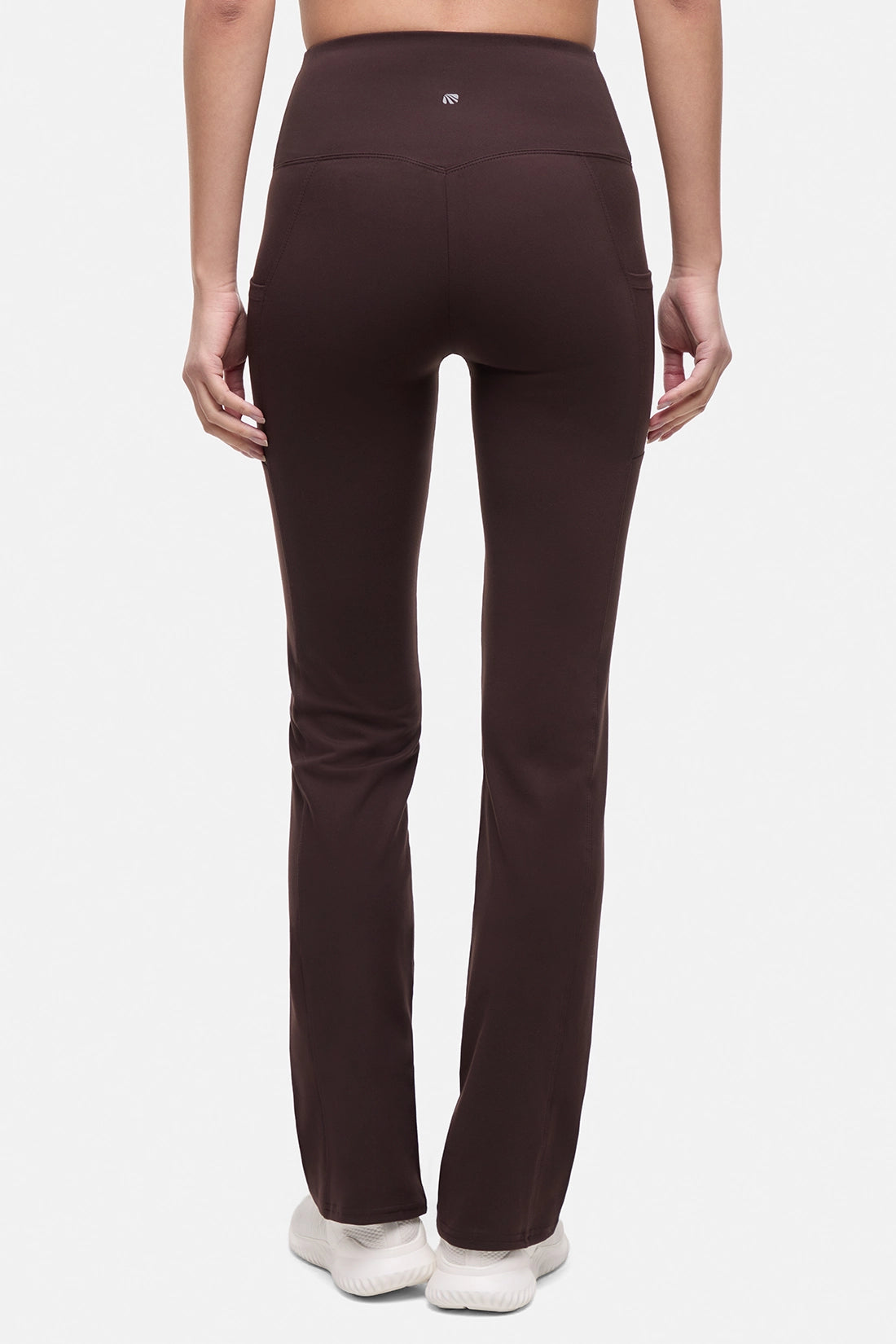 Eclipse Side Pocket Tummy Control Yoga Pant - Black Coffee
