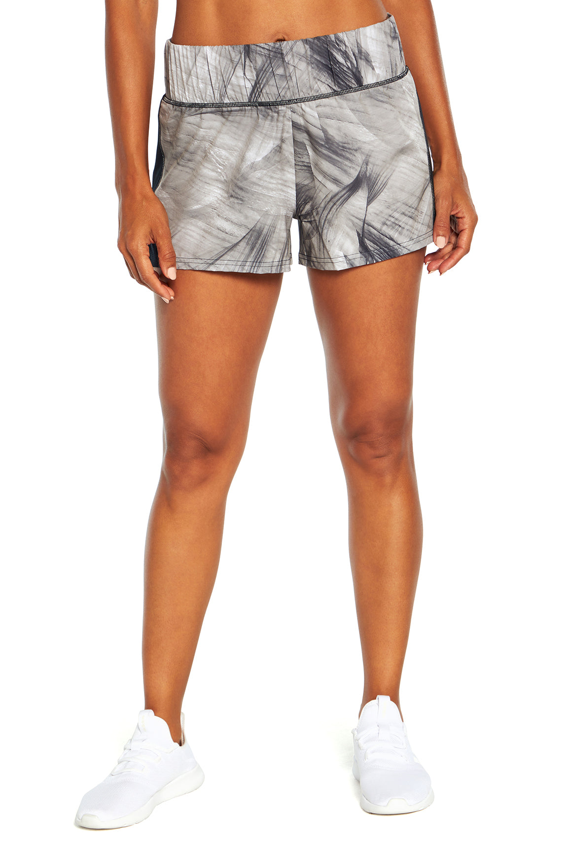 Express Short, alternate angle view, showing visible design features and texture of the soft knit fabric..