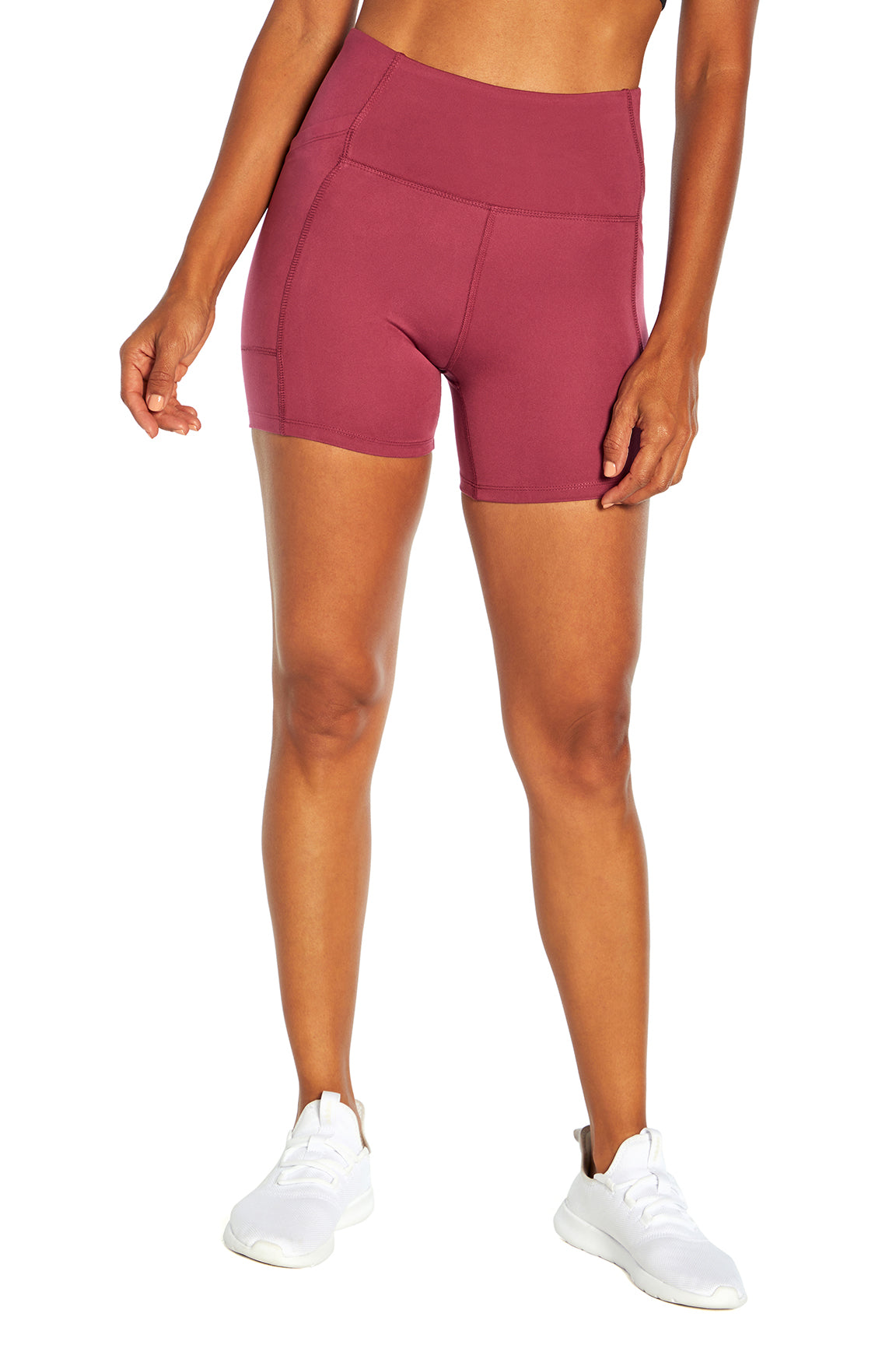 Emma Side Pocket Short, alternate angle view, showing visible design features and texture of the soft knit fabric..