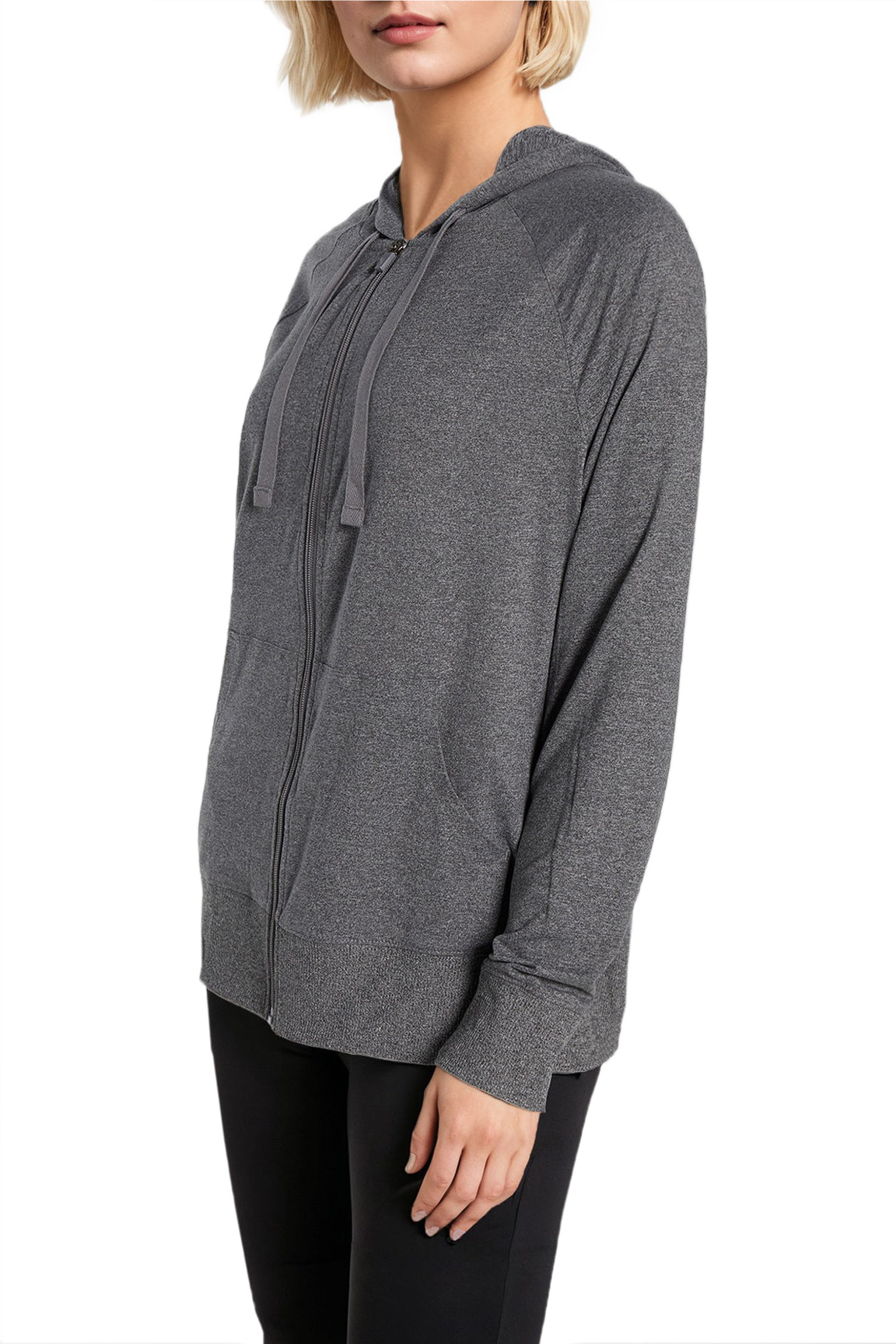 Mona Jacketin White, back view, showing visible design features and texture of the smooth woven fabric..