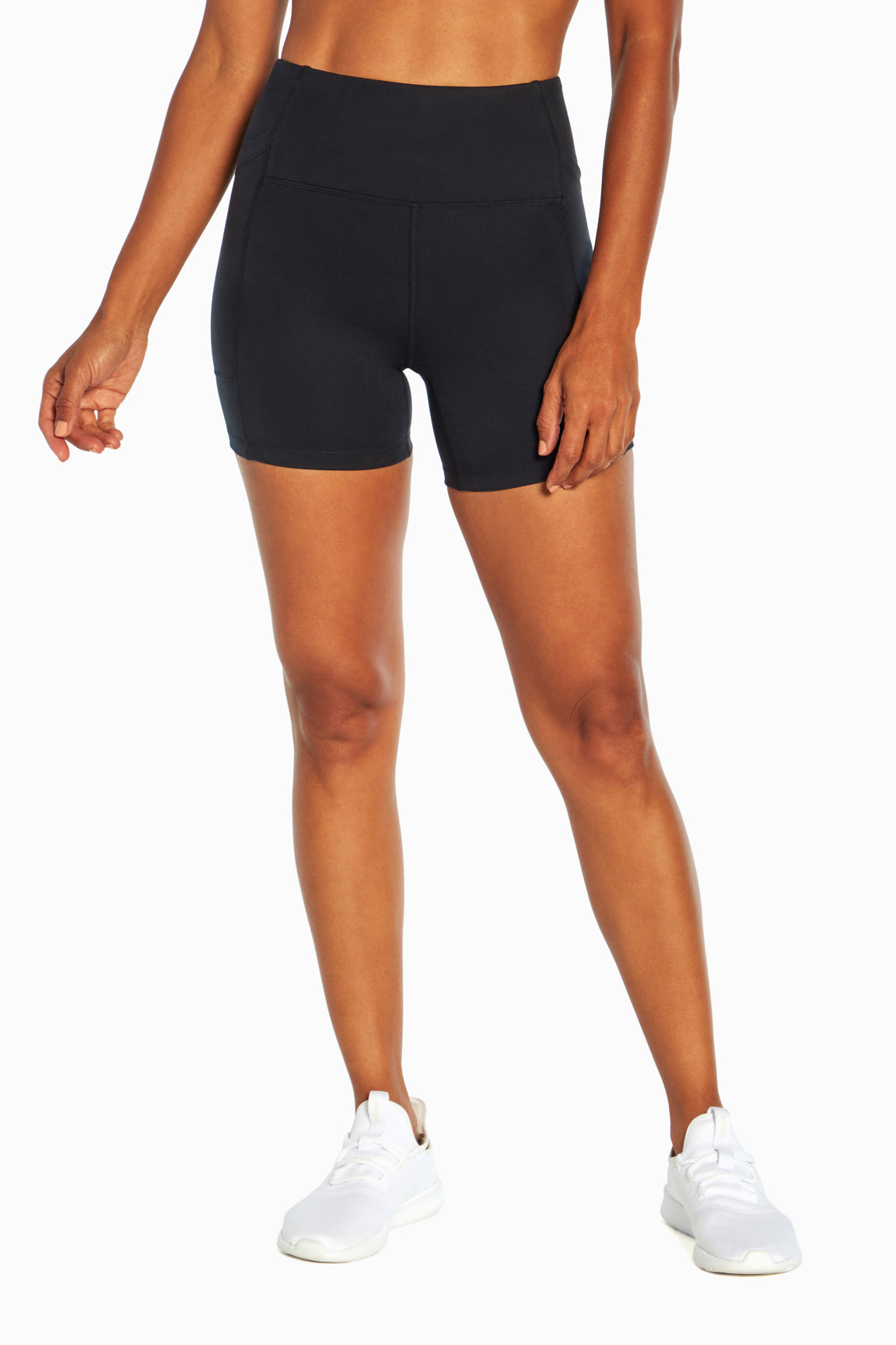 Emma Side Pocket Short, alternate angle view, showing visible design features and texture of the soft knit fabric..