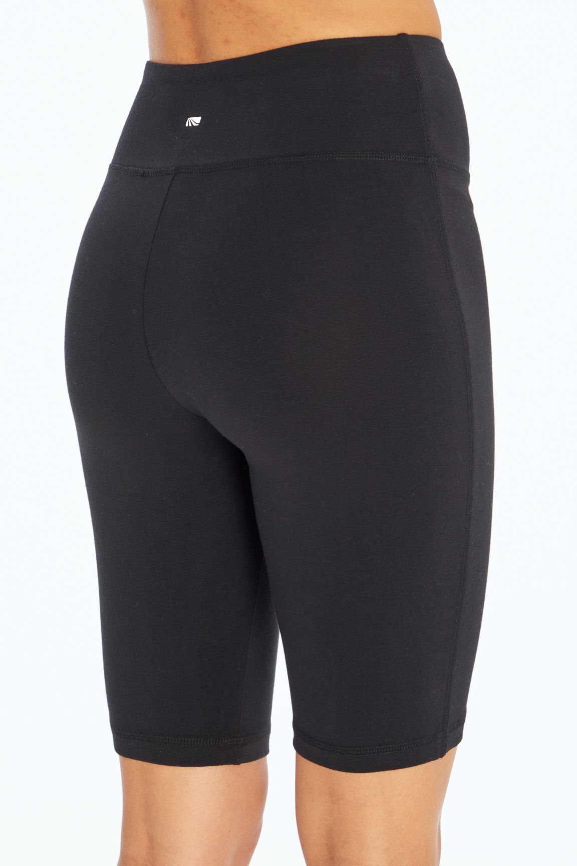 Becca Tummy Control Bermuda Shorts, alternate angle view, showing visible design features and texture of the soft knit fabric..