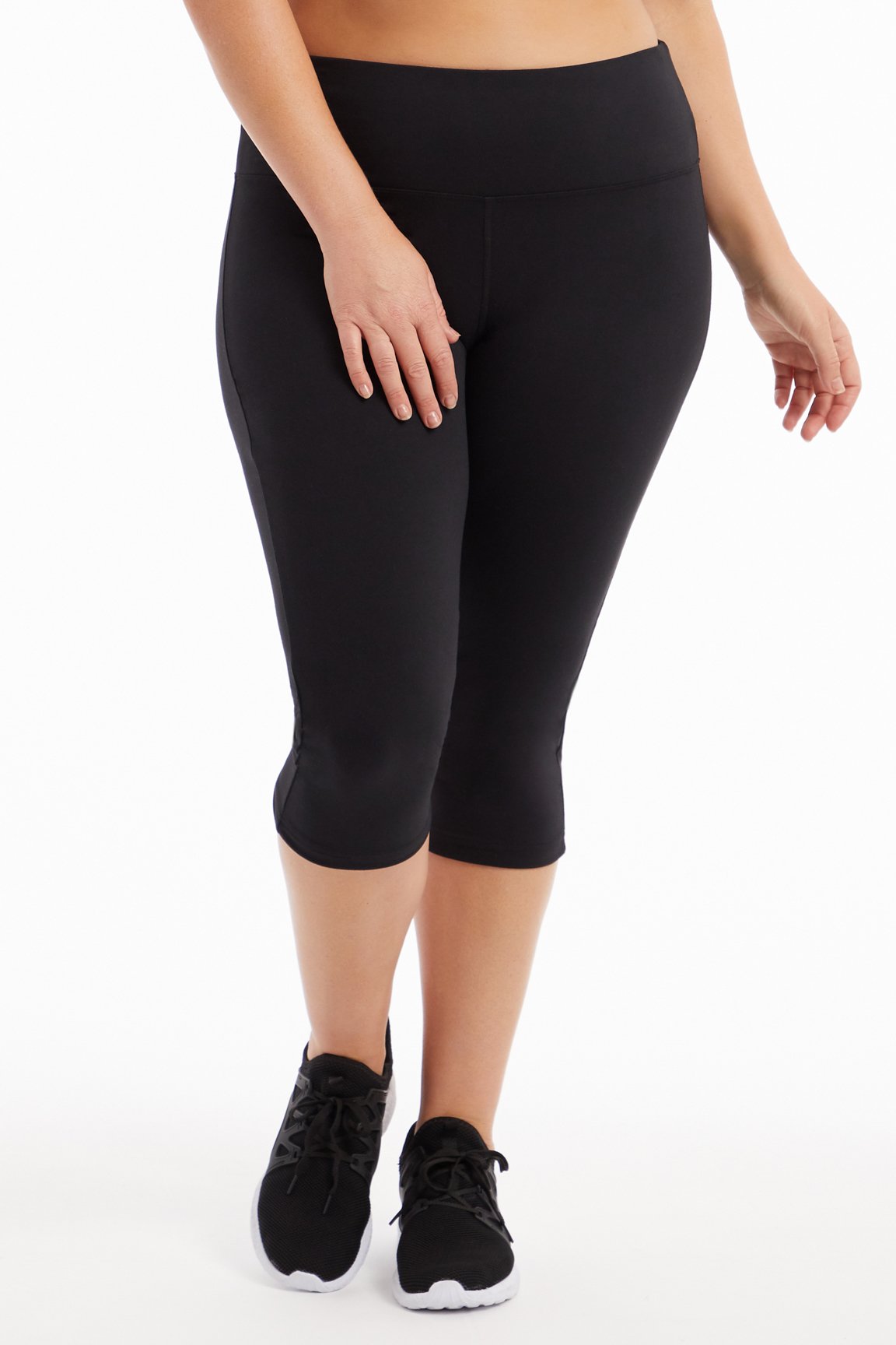 High Rise Tummy Control Capri Leggings (Plus Size) – Marika