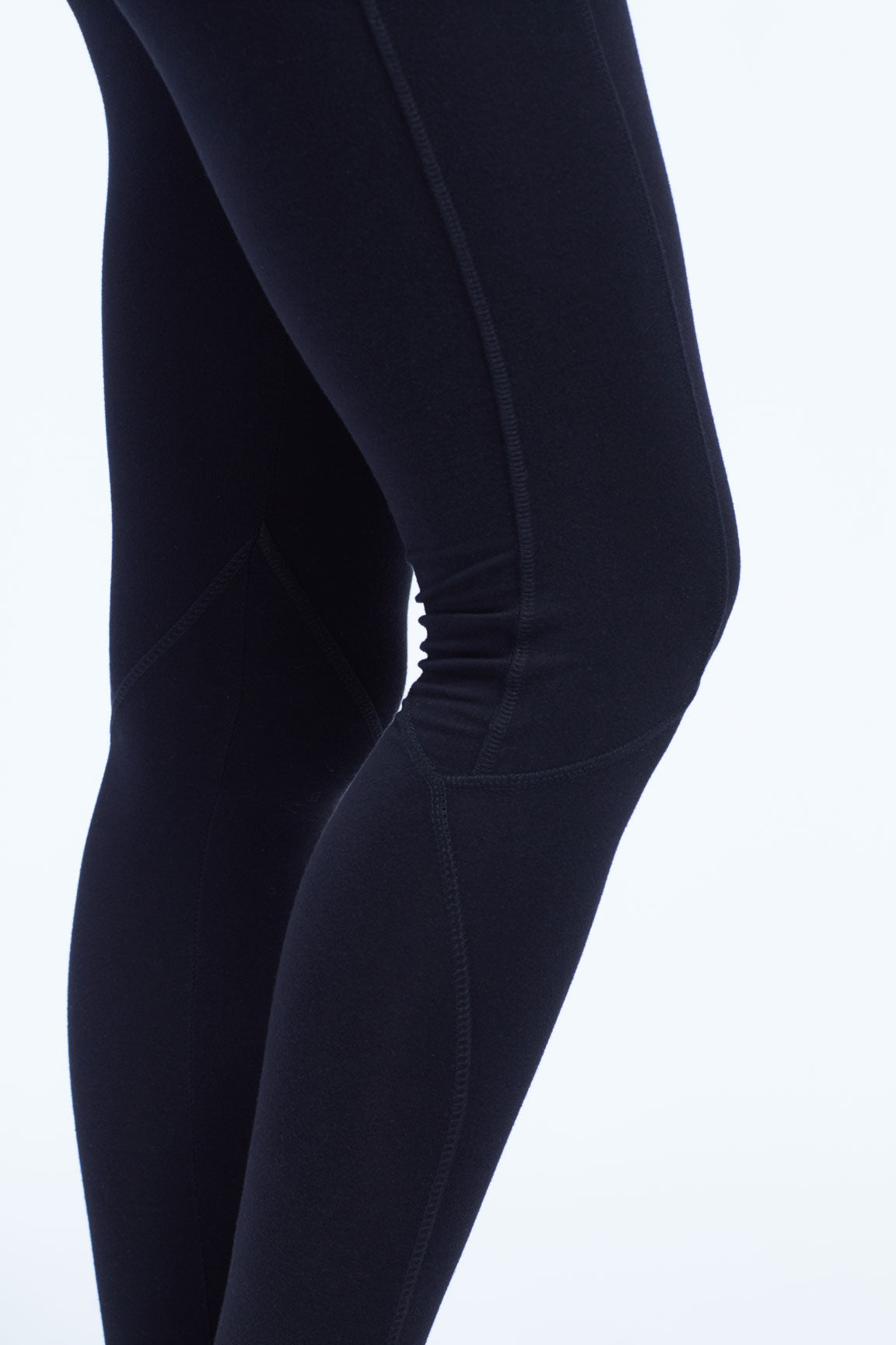 Camille Ultimate Slimming Leggings, alternate angle view, showing visible design features and texture of the stretch knit fabric..