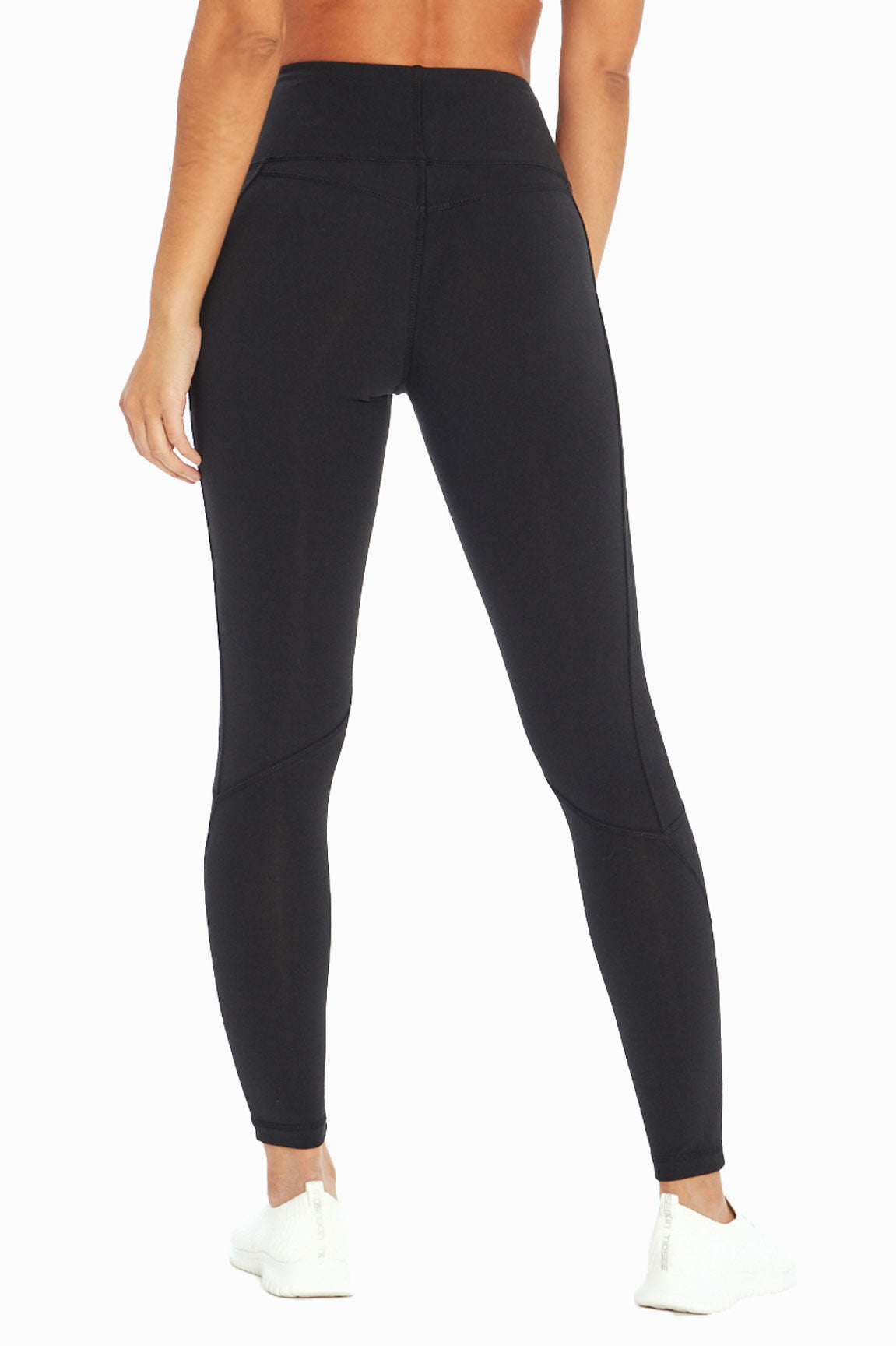 Camille Ultimate Slimming Leggings, close-up view of fabric and stitching, showing visible design features and texture of the stretch knit fabric..