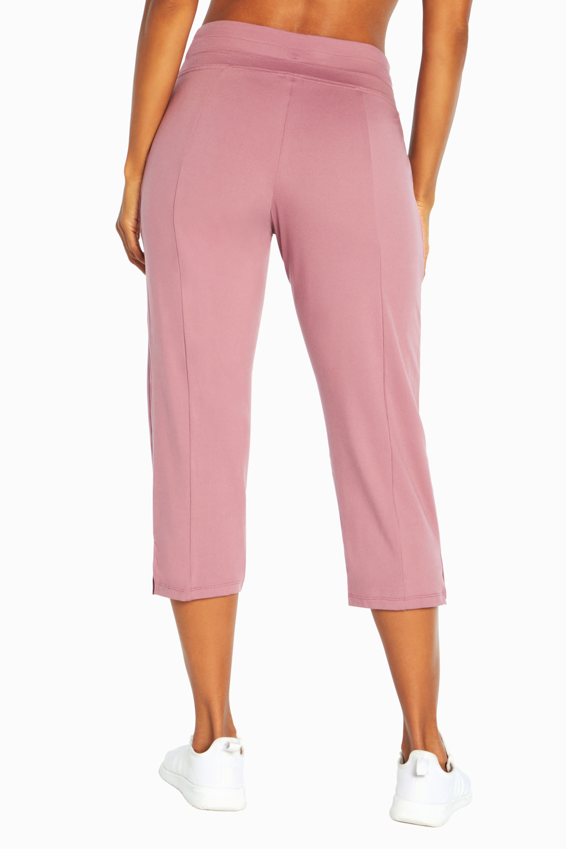 Mona Capri, alternate angle view, showing visible design features and texture of the soft knit fabric..