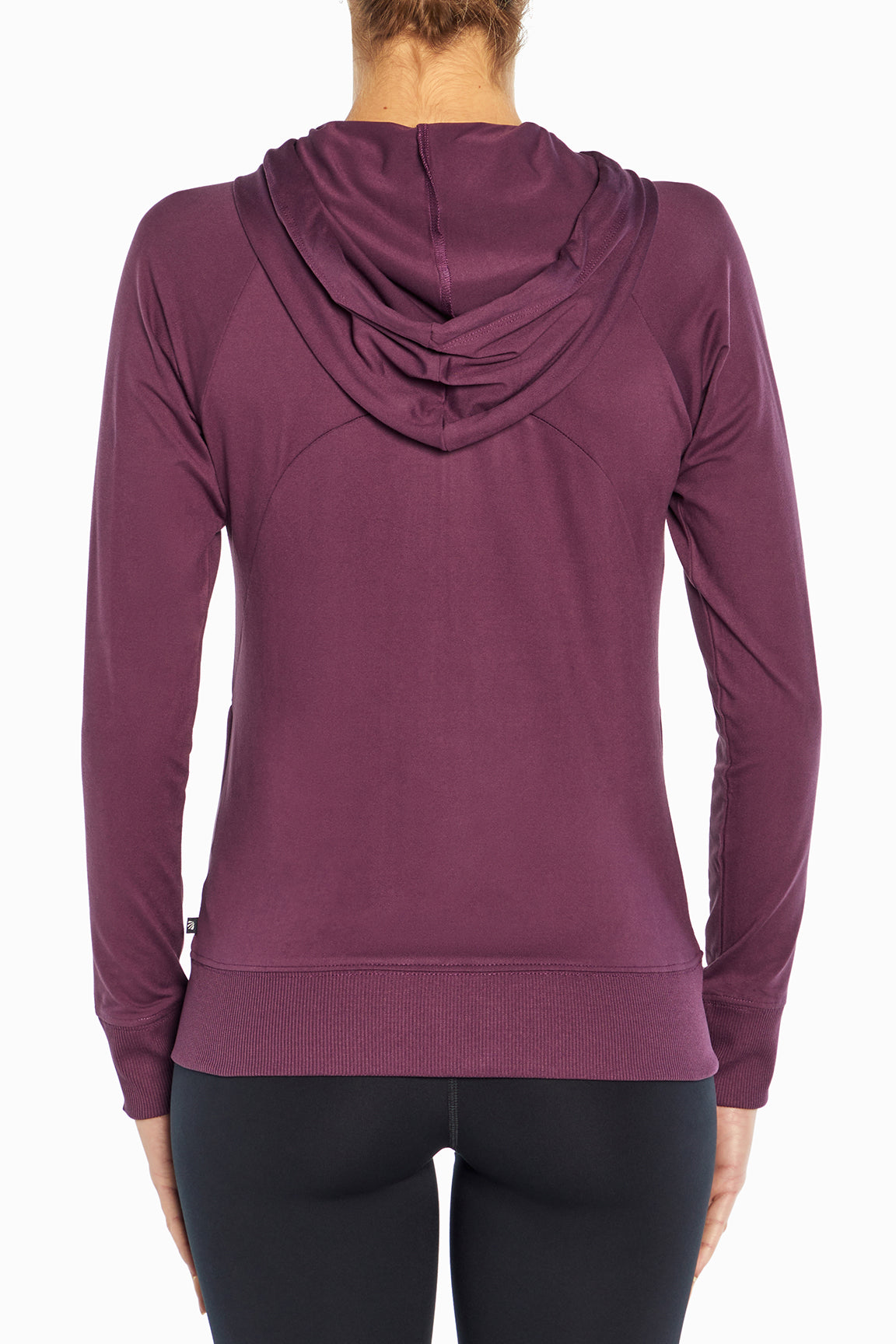 Mona Jacket, alternate angle view, showing visible design features and texture of the smooth woven fabric..